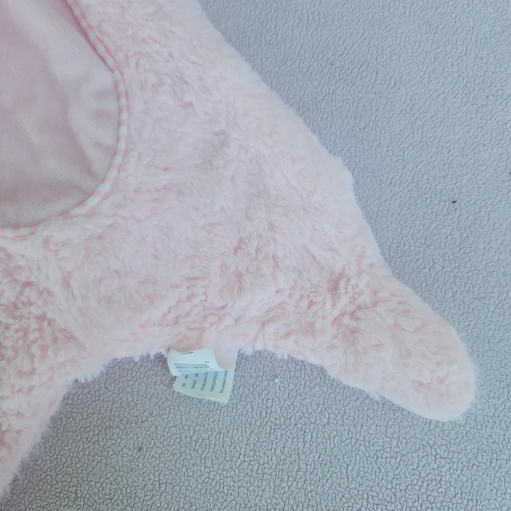 Kellytoy Flatties Pink Elephant Lovey Lovie Security Blanket Baby Rattle Toy
